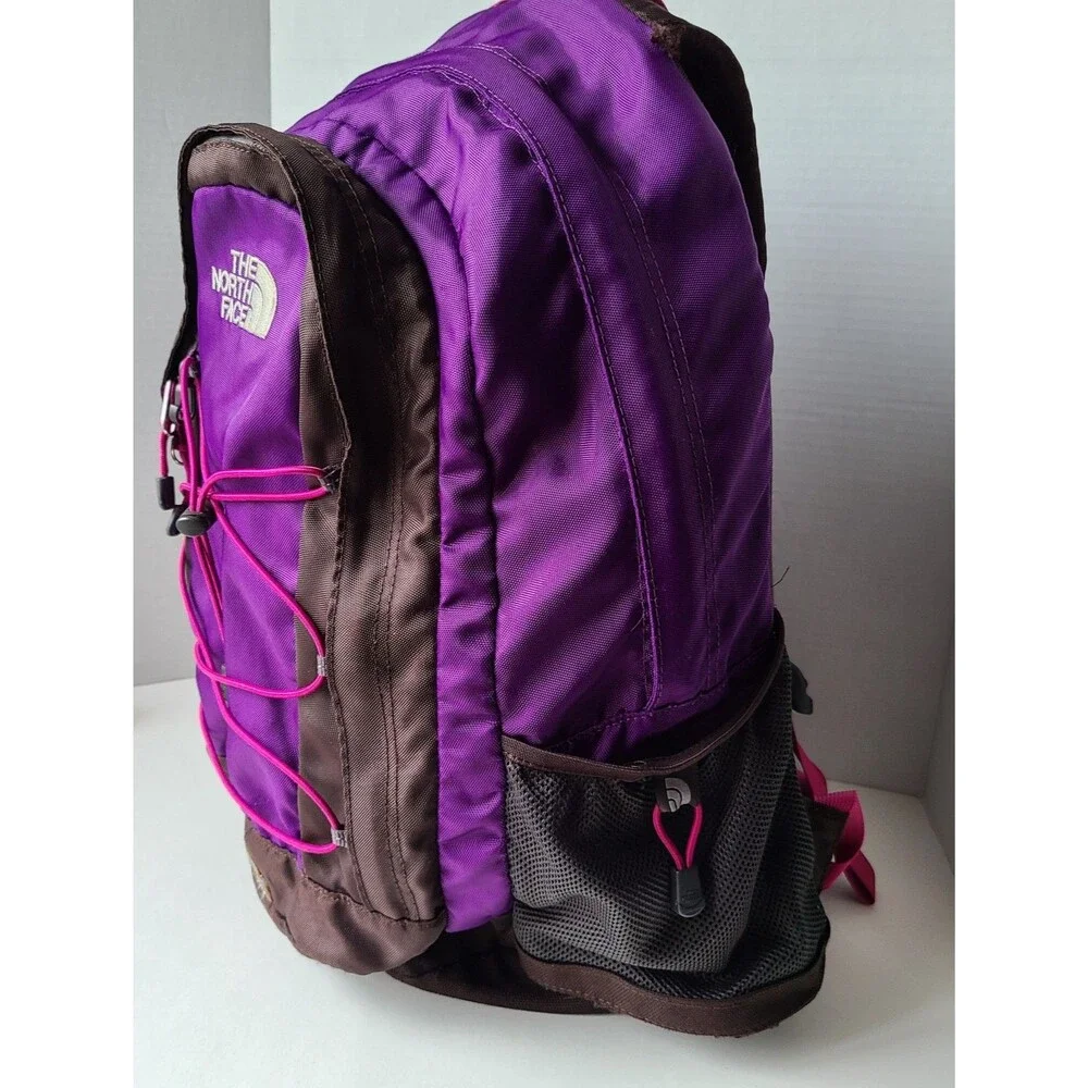 The North Face Jester Backpack Purple Brown Pink School Hiking Book Bag Pack